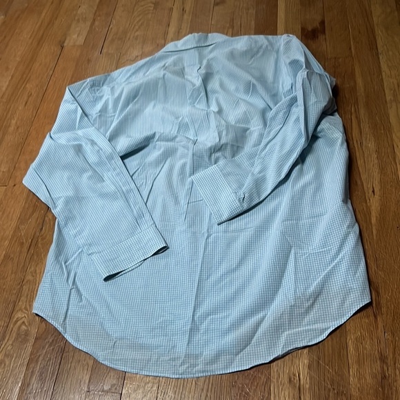 Ralph Lauren Men’s Blue and White Checkered Dress Shirt Size 16.5 - Picture 3 of 3